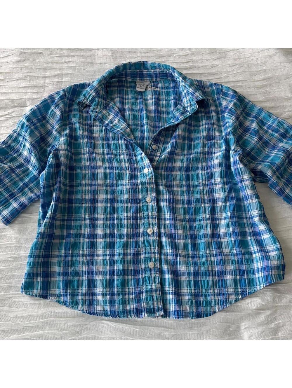 Women's Blue and Multi Shirt